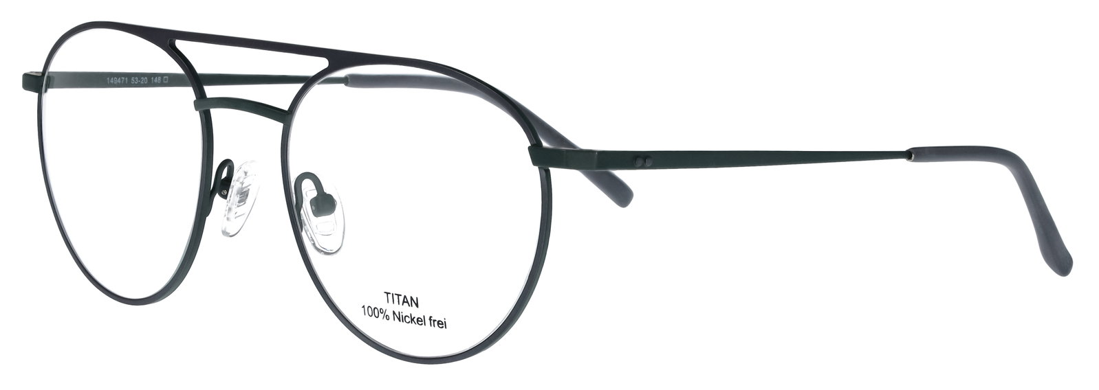 Eyebar Brille Venedig für Herren in Matt Dunkelgrün aus Titan 149471